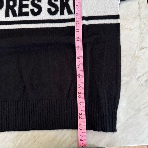 Aspen 100% cashmere Apres Ski black/white sweater size L NWT - Picture 6 of 6